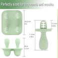 thumbnail image 3 of Moldes de silicona para helados ILEYLUY Mini para leche materna con palitos, color verde, 3 of 6