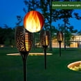 thumbnail image 4 of 4 Pack Outdoor Solar Flame Light,Solar Lights Outdoor for Garden Decorations with Flickering Flame,IP65 Waterproof Solar Powered Yard Lights Torch Light for Lawn Patio Pathway (Warm White), 4 of 9