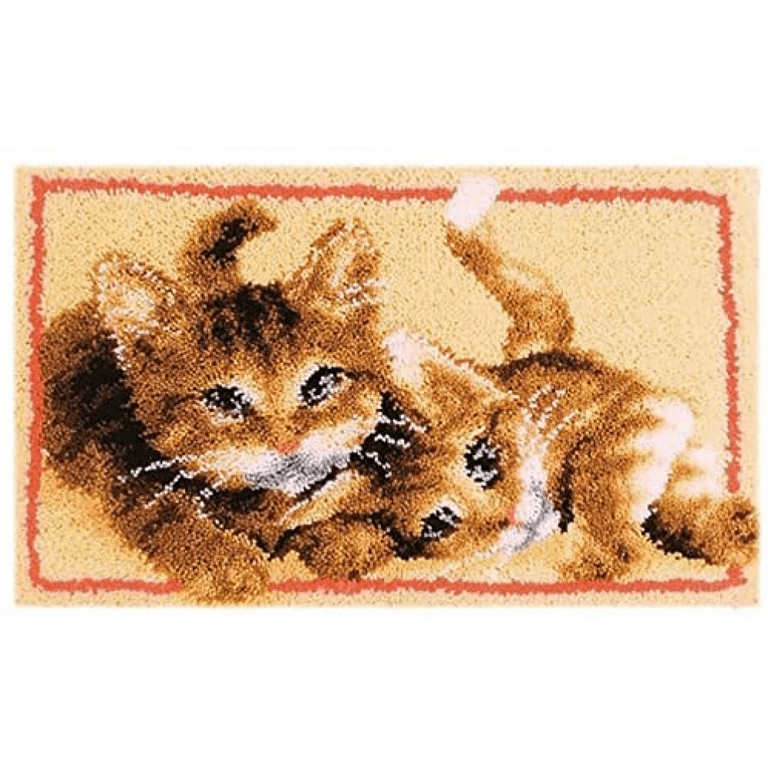 Latch Hook Rug Kits for Adults Mustang Pattern Tapestry Kits Rug