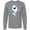 AC-Heather Grey, variant on Inktastic Cute Shark, Little Shark, Blue Shark, Sea Animal Long Sleeve T-Shirt