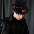 thumbnail image 7 of Vjnyvs Adult Victorian Top Hat, Rose Flower Magic Hat Jazz Cap Unisex Fedoras Hat Pirate Hat For Party Hat, 7 of 7