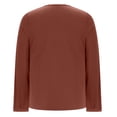 thumbnail image 5 of Olyvenn 2025 Fall Women Tops Puff Long Sleeve Chiffon Work Blouses Dressy Casual Crewneck Flowy Shirts Tees Tunics Brown L, 5 of 7
