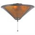 thumbnail image 2 of Meyda Home Indoor Decorative Lighting 16"W Van Erp Amber Mica Fan Light Fixture, 2 of 2