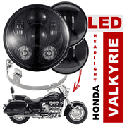 Eagle Lights 1997-2003 Honda Valkyrie Standard and Touring Models Round Projection LED Headlight and Generation I Passing Lights
