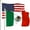 USA   Mexico, variant on Combo Pack: USA American Flag 3x5 Ft 75D Printed Stars & Australia (Australian) Flag 3x5 Ft 75D Printed