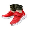 thumbnail image 3 of REDARER Kids' Breathable Running Shoes - Lightweight Mesh Sneakers with Color Block for Boys & Girls,Color:Q10 Red,Size:6-7 Years, 3 of 9