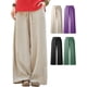 thumbnail image 4 of Pantalones de mujer, Pantalones de piernas anchas para mujer con bolsillos Meditación de vacaciones Abody 3X-grande, 4 of 7