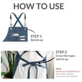 thumbnail image 5 of HeSLehs Chef Apron, Resistant Cotton Canvas Cross Back Adjustable Apron, M-XXL, 5 of 8