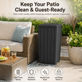 thumbnail image 2 of MINDYES 32 Gallon Outdoor Trash Bin with Lid, Waterproof Resin Garbage Can for Patio, Porch & Backyard, Black, 2 of 8