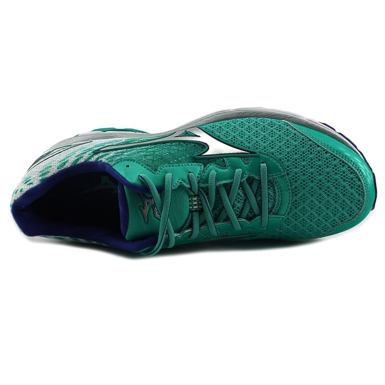 Mizuno Wave Rider 19 Women Round Toe Synthetic Green Running Shoe