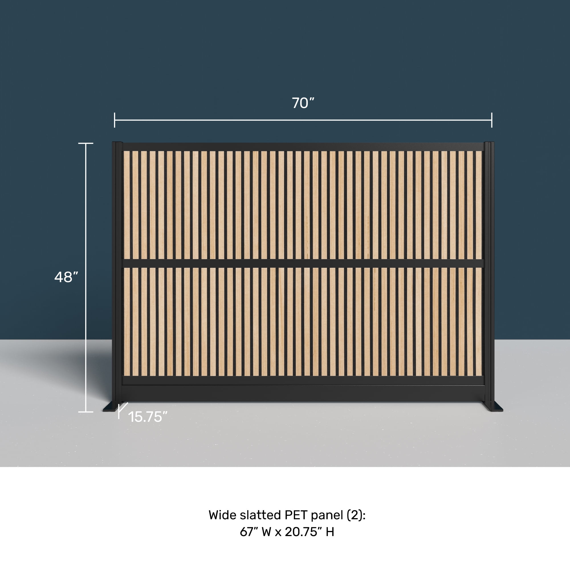 Stand Up Desk Store Grove Modular Wall | Modern Style Partition, Cubicle Wall & Room Divider for Office, School, Library | Recycled PET Noise Reduction Panels  | 70x48”