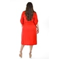 thumbnail image 3 of Vestido camisero de lino Roman Fashion /Tallas Extras, 2391 (Rojo) rojo 38, 3 of 7