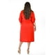 thumbnail image 3 of Vestido camisero de lino Roman Fashion /Tallas Extras, 2391 (Rojo) rojo 42, 3 of 7