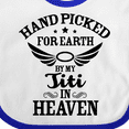 thumbnail image 4 of Inktastic Handpicked for Earth by My Titi in Heaven with Angel Wings Boys or Girls Baby Bib, 4 of 4