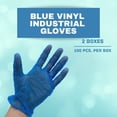 thumbnail image 5 of MMBM Vinyl Exam Gloves Blue Medium 200 Count Medical Grade 5 Mil Powder-Free Latex-Free, 5 of 7