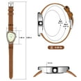 thumbnail image 3 of Creative Irregular Women Watches, Stylish Vintage Quartz Ladies Watches with Leather Strap, Simple Dial, Second Hand, Casual Wrist Watch Gift for Woman, 3 of 7