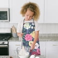 thumbnail image 4 of Pioneer Flower Floral Print Pattern Kids Aprons for Girls and Boys,Adjustable Neck Strap Toddler Aprons for Kids Cooking Baking, 4 of 7