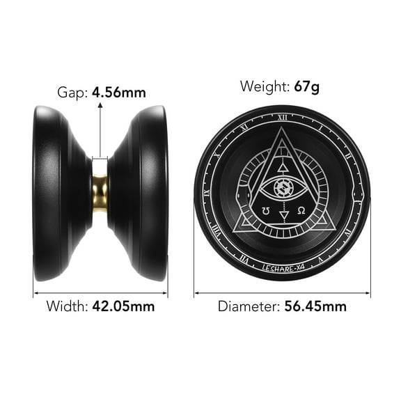 Aluminum YoYo Ball With Stable And Balanced High Speed Routines, Anodizing Surface Treatment, 10-Ball High  Bearings, For Daily Practice Or Competition Use