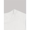 thumbnail image 4 of Breathable Fabric, Girls' Soft & Stretchy Strawberry Print T-Shirt - Light Gray Crew Neck, Short Sleeve, Casual Summer Top with Adorable Strawberry Design, 4 of 5
