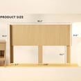 thumbnail image 6 of Noble House 80.2" Wood Headboard Only, King Size, Modern Farmhouse, Wall Mounted Fluted Panel, Light Natural, 6 of 8