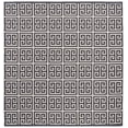 thumbnail image 2 of SAFAVIEH Montauk Alicia Geometric Cotton Area Rug, Dark Grey/Ivory, 6' x 6' Square, 2 of 5