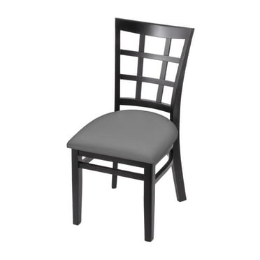 Holland Bar Stool 3130 18" Chair with Black Finish and Canter Folkstone Grey Seat