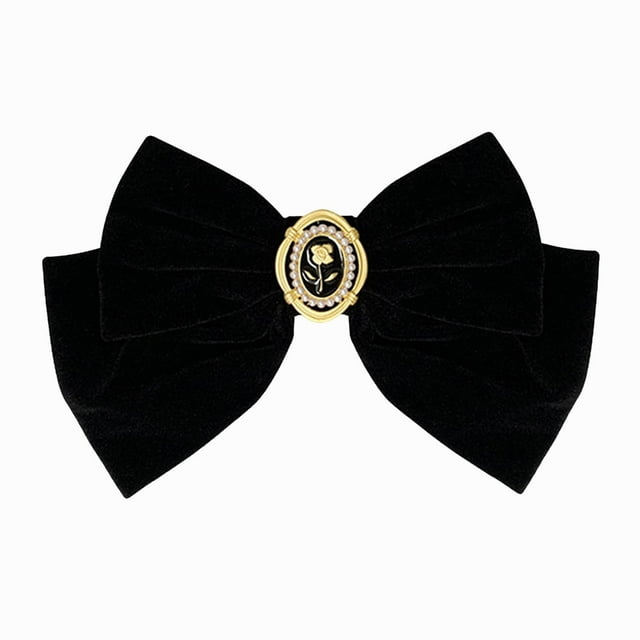 Lazos de terciopelo para el pelo, pinzas de cinta, pasadores clásicos para coleta, negros y rojos, para mujeres y niñas, fiestas, vacaciones y cumpleaños, decoración elegante