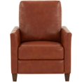 thumbnail image 4 of Modern Push Back Recliner with Leather Gel Technology - Caramel Brown Faux Leather, 4 of 9