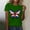 Green, variant on Elvqul 4th of July T Shirts for Women Gray Tops Elastic American Flag Independence Day Round Neck Pullover Patriotic Juniors Shirts Star