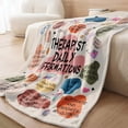 thumbnail image 3 of Therapist Gifts Blanket,Respiratory Physical Speech Massage Occupational Mental Health Therapist Gifts,Birthday Christmas Appreciation Thank You Gifts for Therapist,Therapist Throw Blanket 50x60, 3 of 6