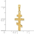 thumbnail image 2 of 14k Yellow Gold Eastern Orthodox Cross Necklace Charm Pendant Religious, 2 of 6