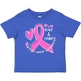 thumbnail image 3 of Inktastic Love, Care, Cure Breast Cancer Awareness Pink Ribbon Boys or Girls Baby T-Shirt, 3 of 5