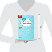 Great Value Everyday Clear Disposable Forks, 100 Count
