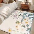 thumbnail image 4 of Watercolor Spring Floral Runner Rug 2.7x5 FT, Non Slip Entryway Carpet, Farmhouse Daisy Green Botanical Washable Soft Floor Carpet Entrance Mat Non-Shedding Throw Rug for Hallway Laundry Room Bedside, 4 of 9