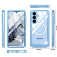 thumbnail image 5 of ShellTech Magnetic Case for Samsung Galaxy S25,Compatible with Mag-Safe Double-Sided 360 Degree Full Body Built-in Screen Protection Case Shockproof Rubber Cover,Blue, 5 of 5