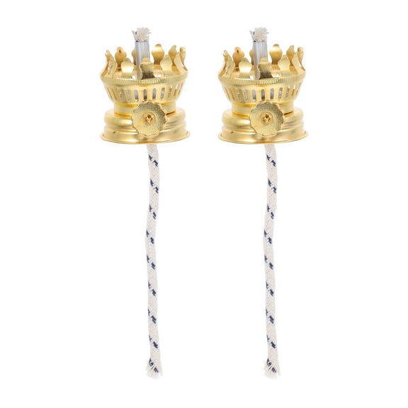 WRITWAA Oil Lamp Burner Zinc Alloy 2Set 1.8In Round Hole Design