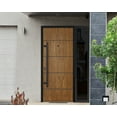 thumbnail image 5 of Front Exterior Prehung Steel Door / Deux 6683 Natural Oak / Side Exterior Window Sidelite / Entry Metal Modern Painted W36+14" x H80" Right hand Inswing, 5 of 5