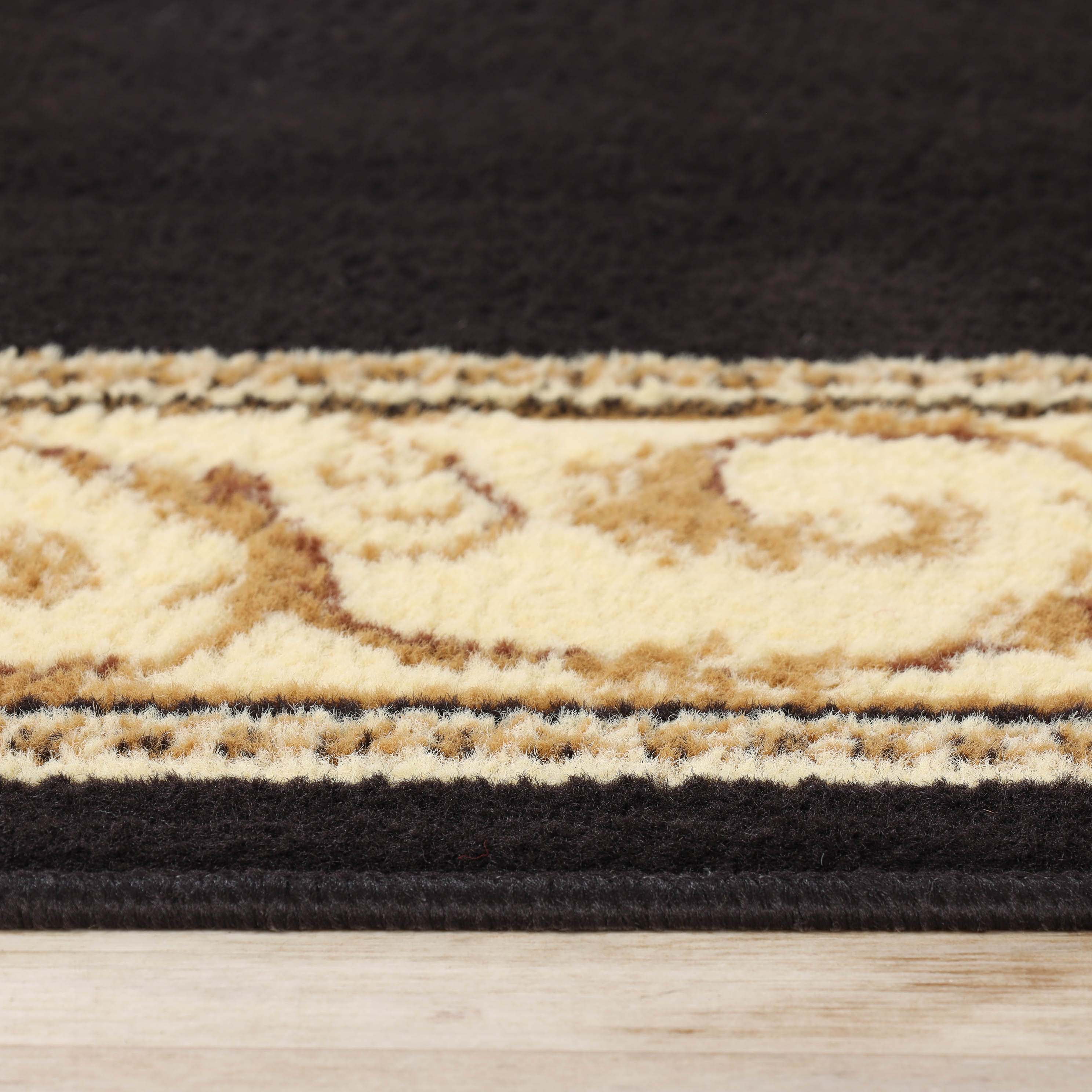 Superior Classic Elegant Floral Medallion Power-Loomed Indoor Area Rug, Coffee, 8' x 10'
