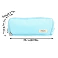 thumbnail image 3 of Large Capacity Pencil Case 3 Compartment Pouch Pen Bag for School Teen Girl Boy Men Women (Sky Blue), 3 of 8