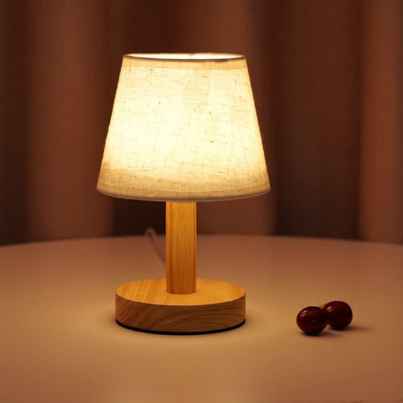Ufehgfjh Desk Lamps for Office Table Lamp for Bedroom Solid Wood Fabric Usb Small Table Lamp Bedroom Bedside Lamp Dormitory Led Night Light Mood Lamp Decoration Random Shipment
