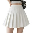 thumbnail image 2 of MINKUROW Women's High Waist A-Line Pleated Mini Skirt Short Tennis Skirt, 2 of 5