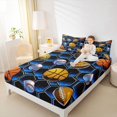 thumbnail image 4 of jejeloiu American Rugby Game Full Size Sheets,Basketball Baseball Sport Bed Sheets For Boys 4pcs, 4 of 7