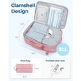 thumbnail image 4 of Mochila BAGSMART Carry On Travel 30 L resistente al agua, color rosa, 4 of 6