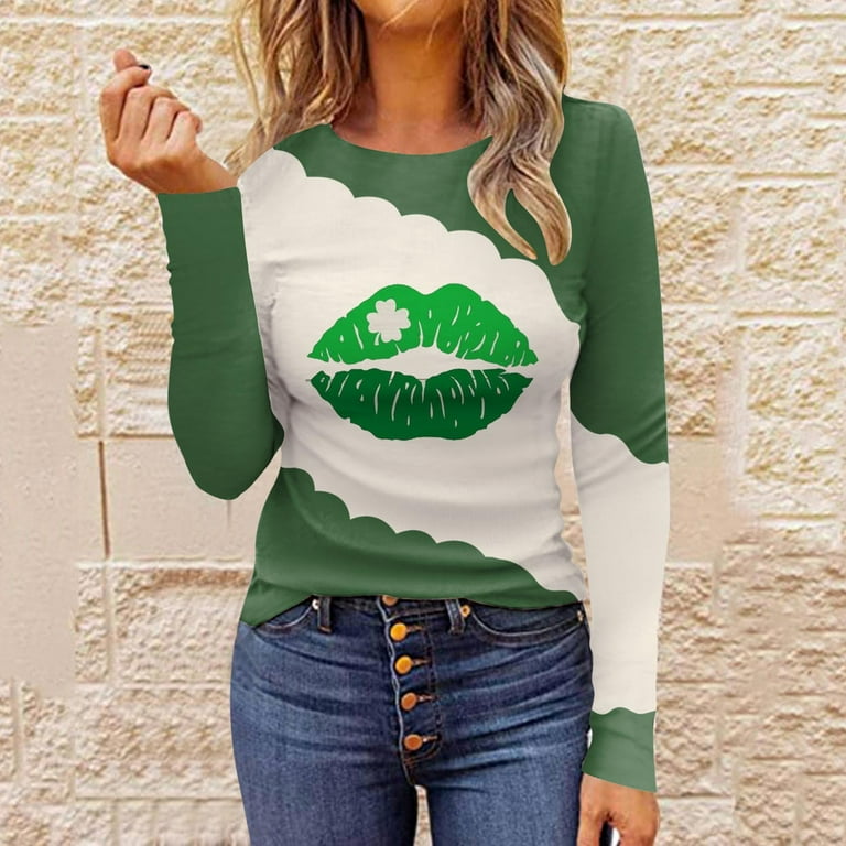 St Patricks Day Crop Top Irish Gifts for Women St Pattys Day Shirts for Women Plus Size Fashion for Women 2023 St Patricks Day Party Favors Shirt Walmart