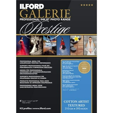 Ilford Galerie Fine Art - Ilford Galerie Prestige Cotton Artist Textured Inkjet Photo Paper, 310gsm, 23.4mil, 13x19