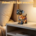 thumbnail image 3 of HBASD Miniature Schnauzer Lamp Stained Lamp, Dogs Tabletop Lights Dog Night Lights, 5.9" Resin Desktop Lamp for Home Office Living Room (Miniature Schnauzer), 3 of 10