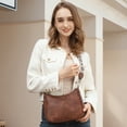thumbnail image 6 of APHISON Trendy Women's Crossbody Bag, Vegan Leather Purse with Adjustable Strap and Shoulder Handbag - Brown, 6 of 6