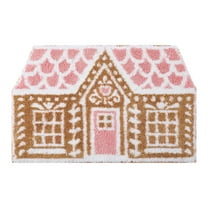 Luoshdecor Christmas Door Mat,Non Slip Absorbent Rug,Xmas Santa Winter House Vintage Plush Mat for Indoor Home Party Decor 15.7x23.6 in