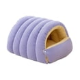 thumbnail image 4 of Cama para Gatos, Cueva Nido, Saco de Dormir, Cama para Mascotas de Terciopelo Suave con Relleno Extraíble para Gatitos, Cálida Y Fácil de Limpiar para Púrpura claro, 4 of 8