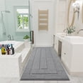 thumbnail image 4 of Softlife Bathroom Rug Soft Absorbent Microfiber Bathroom Rugs Washable Bath Mat,24"x70",Gray, 4 of 5